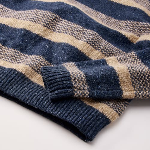 laydown detail image of Merino Wool Stripe Crewneck Sweater