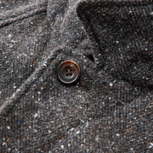 laydown detail image of Wool Herringbone Overcoat