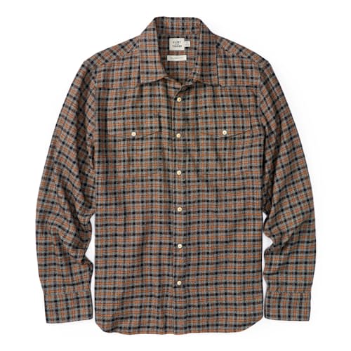 laydown image of Flannel Western Button Down Shirt