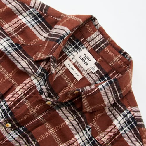 laydown detail image of Flannel Western Button Down Shirt