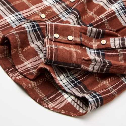 laydown detail image of Flannel Western Button Down Shirt