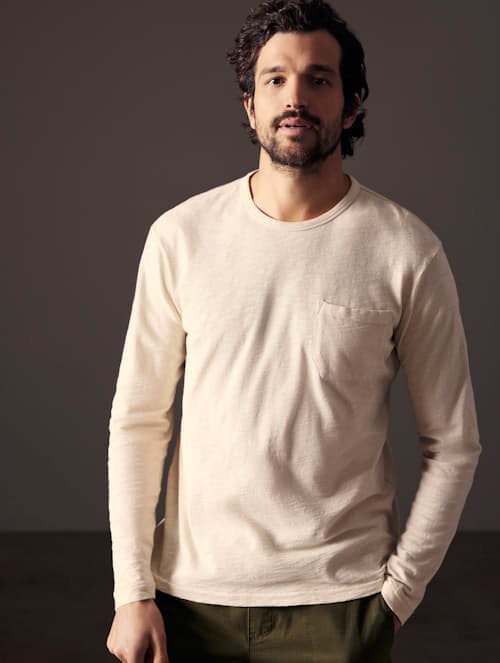 lifestyle image of Slub Long-Sleeve T-Shirt