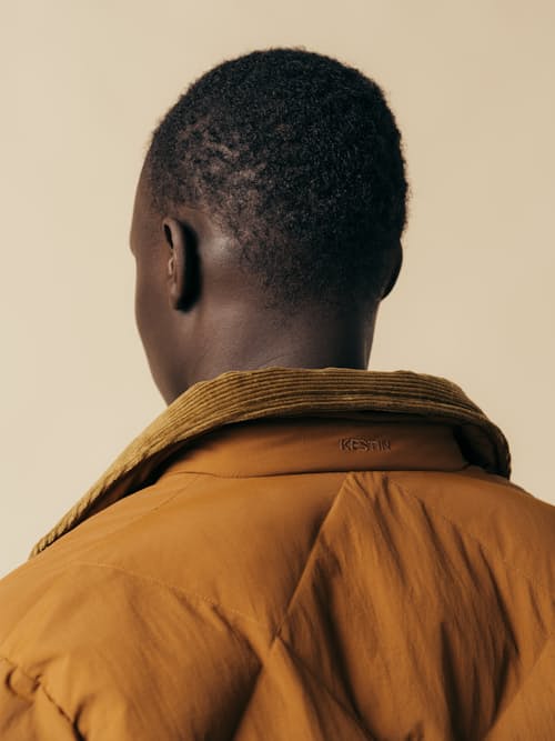 on model image of Dunbar Padded Recycled Down Jacket
