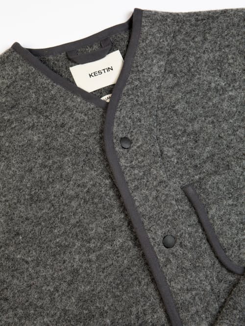 laydown detail image of Neist Italian Wool Fleece Cardigan