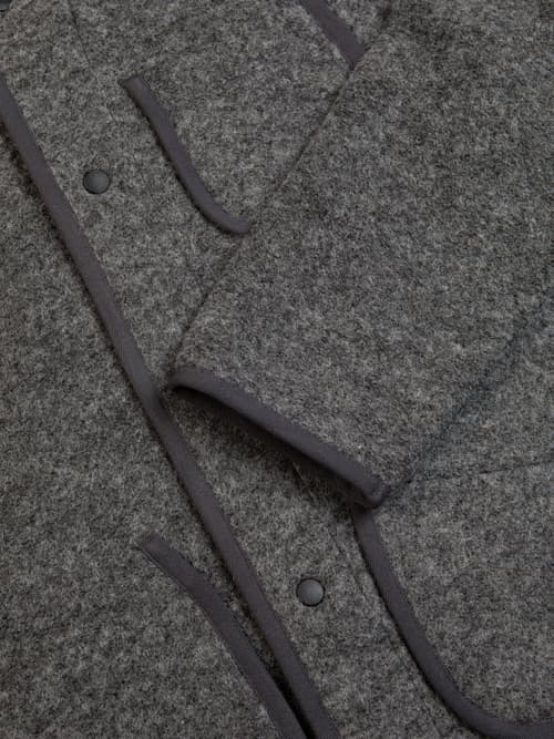 laydown detail image of Neist Italian Wool Fleece Cardigan