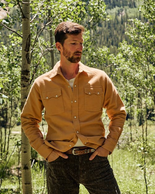 lifestyle image of Moleskin Pearlsnap Shirt