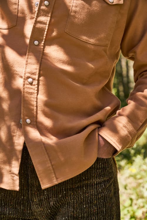 lifestyle image of Moleskin Pearlsnap Shirt