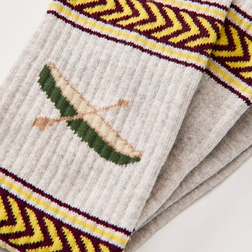 laydown detail image of Recycled Cotton Jacquard Camp Socks