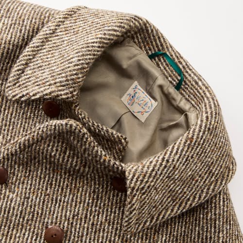 laydown detail image of Boom Cat Irish Tweed Peacoat