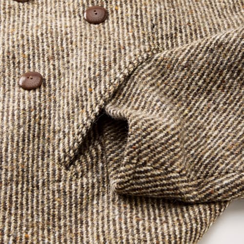 laydown detail image of Boom Cat Irish Tweed Peacoat