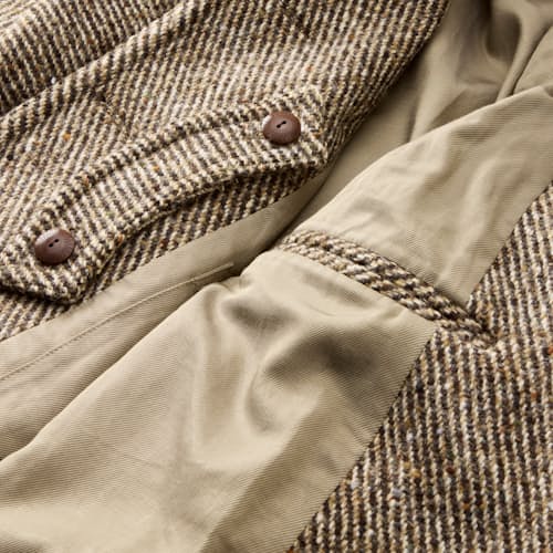 laydown detail image of Boom Cat Irish Tweed Peacoat