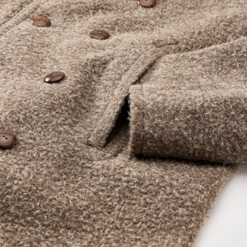 laydown detail image of Boom Cat Casentino Italian Wool Peacoat