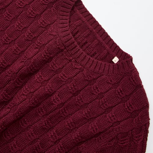 laydown detail image of Highland Cableknit Sweater