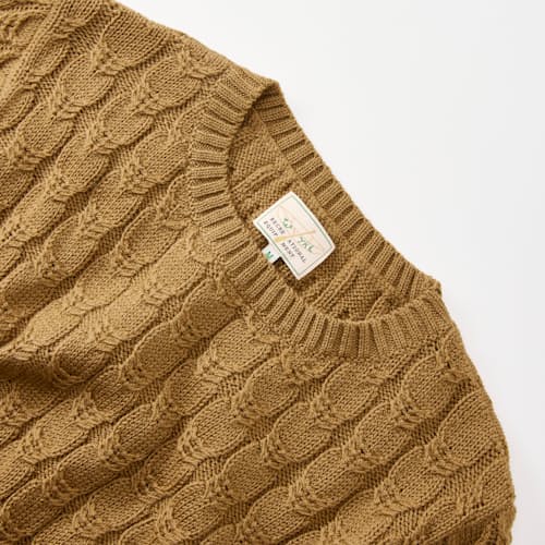 laydown detail image of Highland Cableknit Sweater