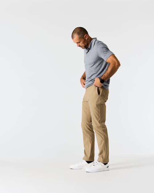 on model image of Nomad Performance Chino - HB Straight