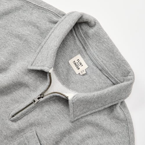 laydown detail image of Midweight Terry Quarter Zip Sweatshirt