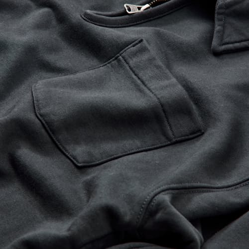 laydown detail image of Midweight Terry Quarter Zip Sweatshirt