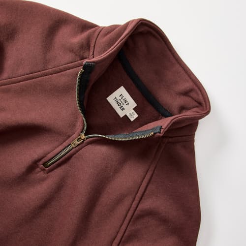 laydown detail image of 10-Year Quarter Zip Sweatshirt