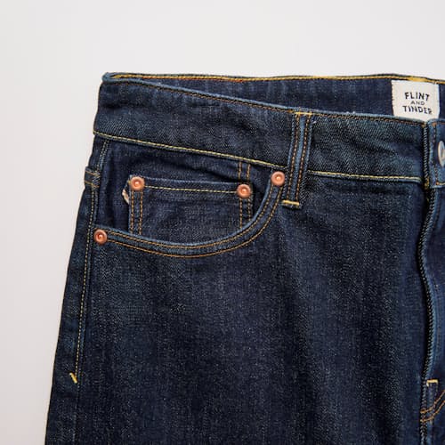 laydown detail image of Stretch Selvedge Denim - HB Athletic Tapered