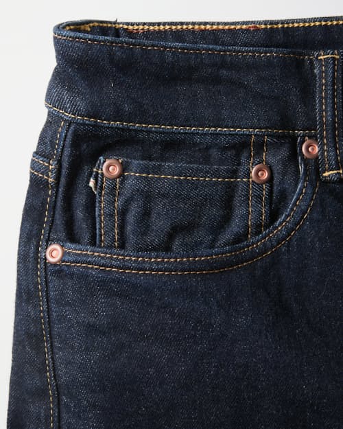 laydown detail image of Stretch Selvedge Denim - HB Athletic Tapered