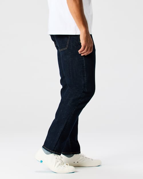 on model image of Stretch Selvedge Denim - HB Athletic Tapered