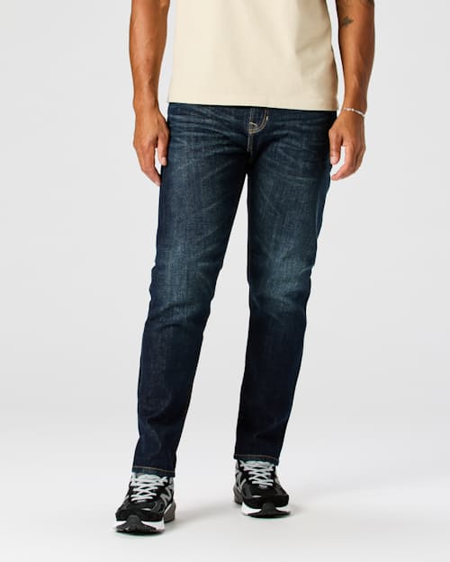 on model image of Stretch Selvedge Denim - HB Athletic Tapered