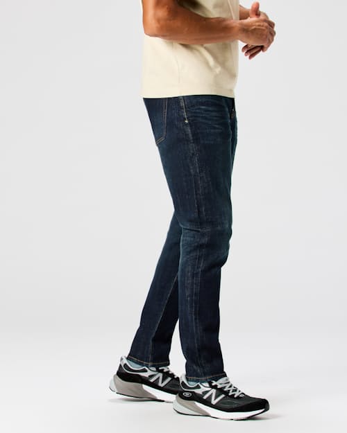 on model image of Stretch Selvedge Denim - HB Athletic Tapered