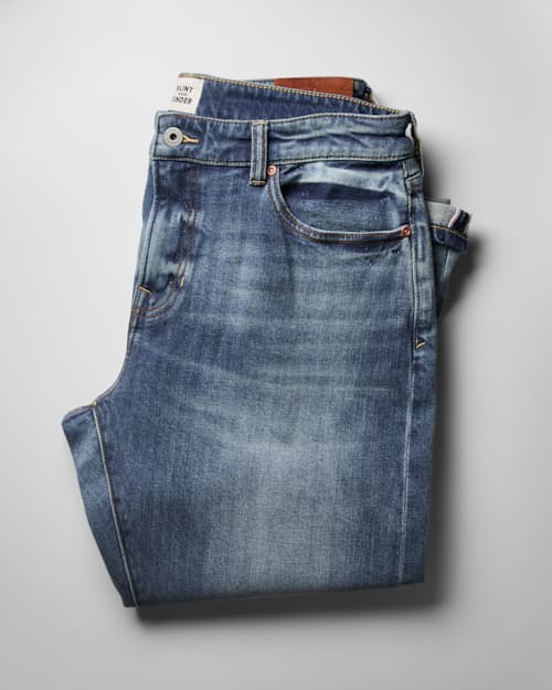 no crop image of Stretch Selvedge Denim - HB Athletic Tapered