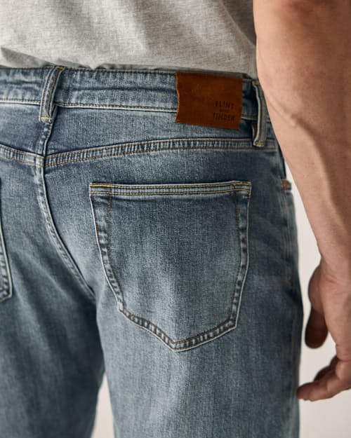 on model image of Stretch Selvedge Denim - HB Slim