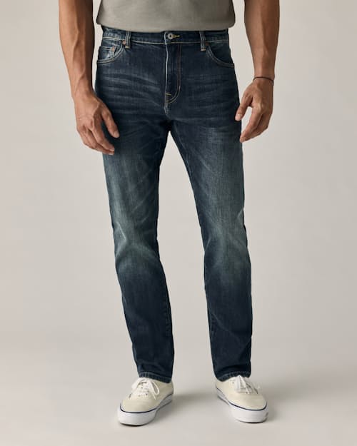 on model image of Stretch Selvedge Denim - HB Slim