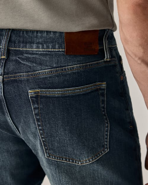 on model image of Stretch Selvedge Denim - HB Slim