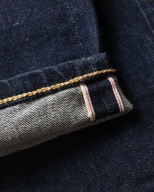 laydown detail image of Stretch Selvedge Denim - HB Straight