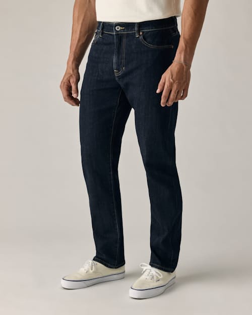 on model image of Stretch Selvedge Denim - HB Straight