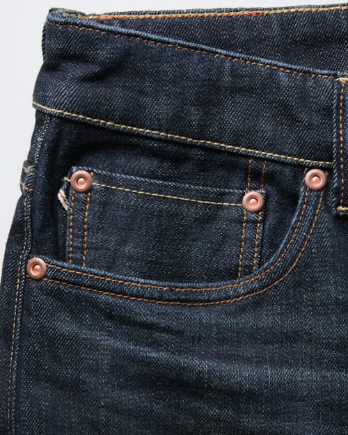 laydown detail image of Stretch Selvedge Denim - HB Straight