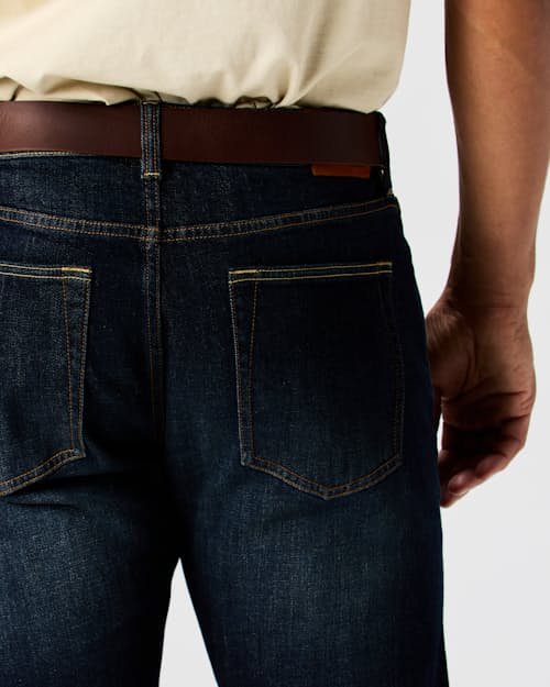 on model image of Stretch Selvedge Denim - HB Straight