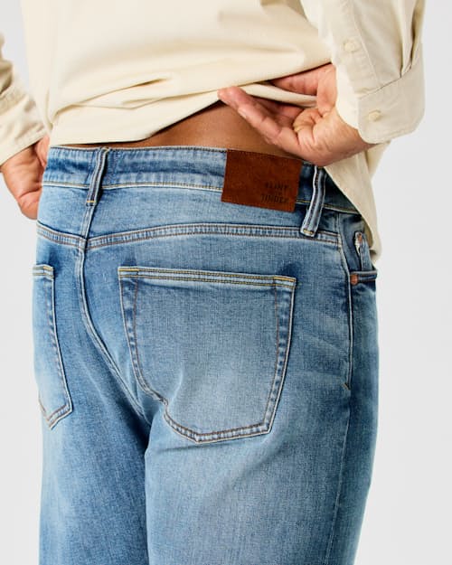 on model image of Stretch Selvedge Denim - HB Straight