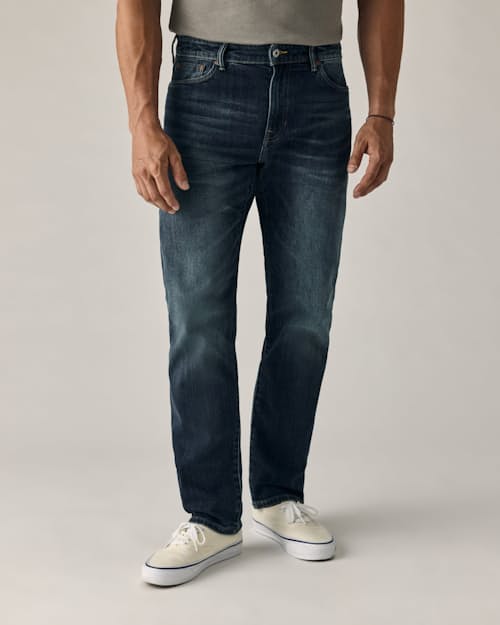 on model image of Stretch Selvedge Denim - HB Straight