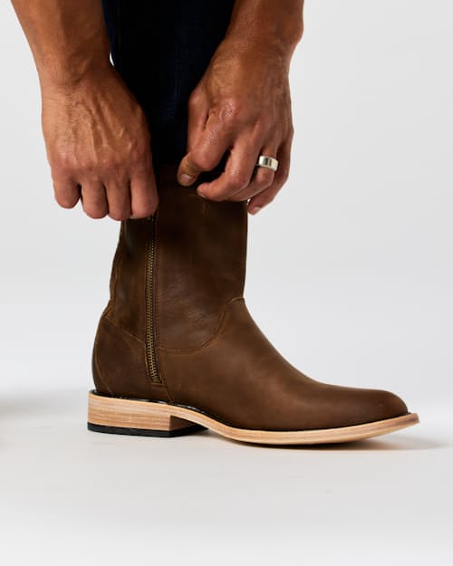 on model image of Roper Zip Boot