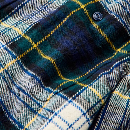 laydown detail image of Cotton Flannel Plaid Shirt