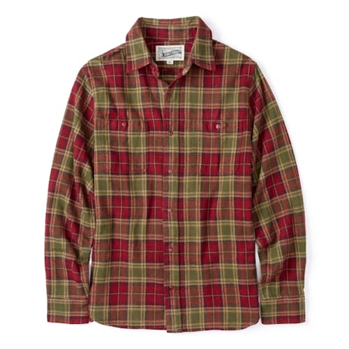 laydown image of Cotton Flannel Plaid Shirt