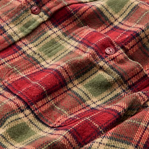 laydown detail image of Cotton Flannel Plaid Shirt