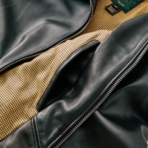 laydown detail image of Lambskin Delivery Leather Jacket
