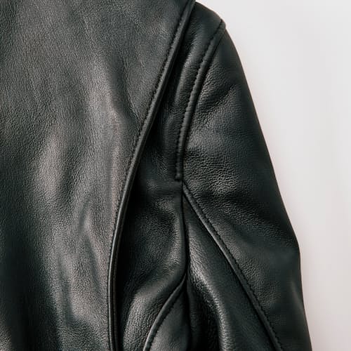 laydown detail image of Lambskin Delivery Leather Jacket