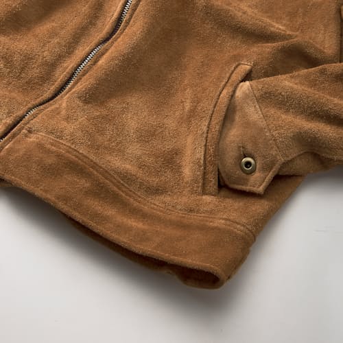 laydown detail image of Roughout Leather Suede Jacket