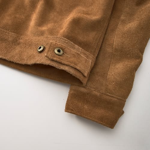 laydown detail image of Roughout Leather Suede Jacket