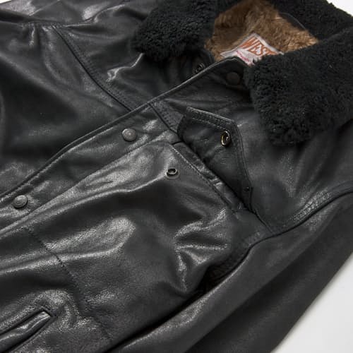 laydown detail image of Vintage Rancher Leather Jacket