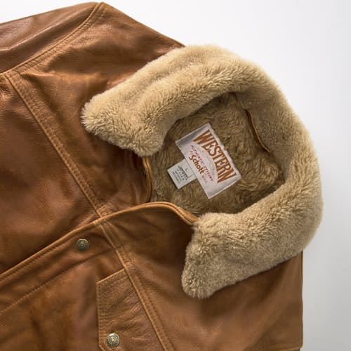 laydown detail image of Vintage Rancher Leather Jacket