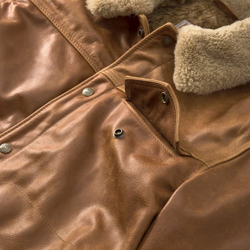 laydown detail image of Vintage Rancher Leather Jacket