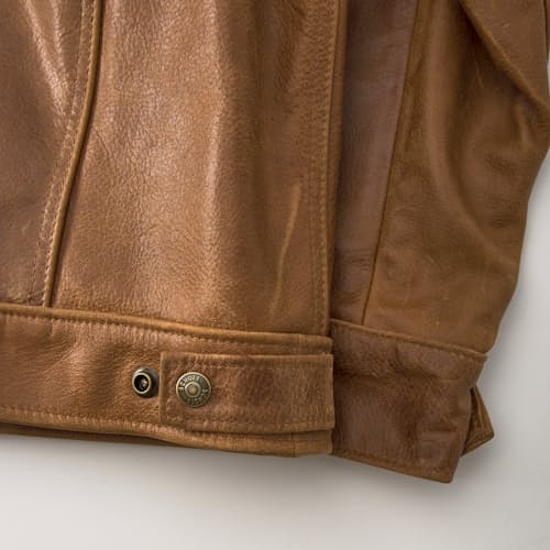laydown detail image of Vintage Rancher Leather Jacket