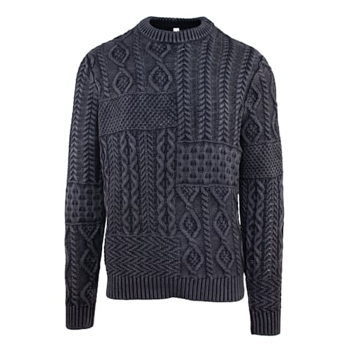 laydown image of Stonewashed Patchwork Sweater